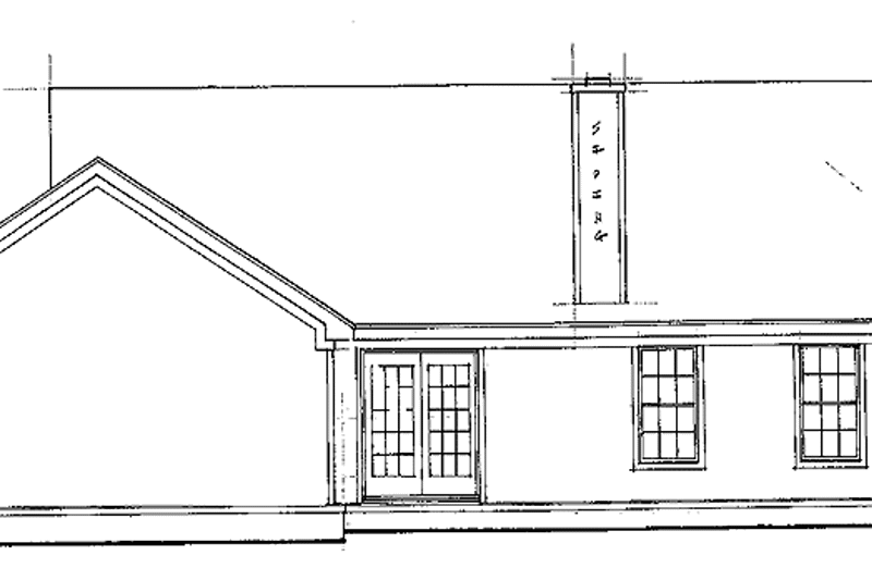 Dream House Plan - Exterior - Rear Elevation for Ranch House Plan #952-226 - 3 bed, 2 bath