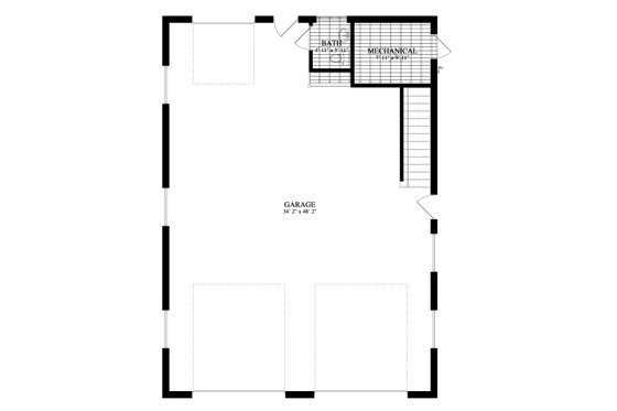 Floor Plan - Main Floor for Traditional House Plan #1060-85, 1 bath