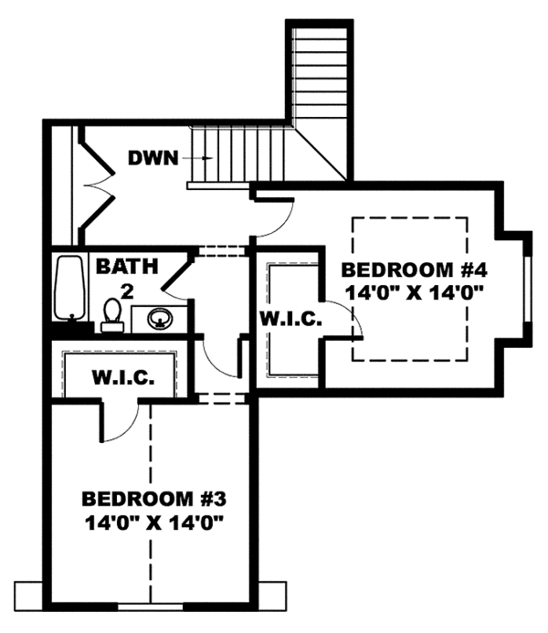 Dream House Plan - Craftsman Floor Plan - Upper Floor Plan #1017-153