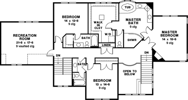 Home Plan - Country Floor Plan - Upper Floor Plan #966-79