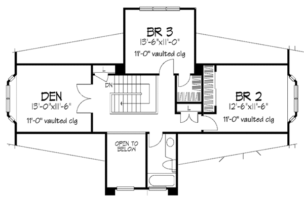 House Plan Design - European Floor Plan - Upper Floor Plan #320-722