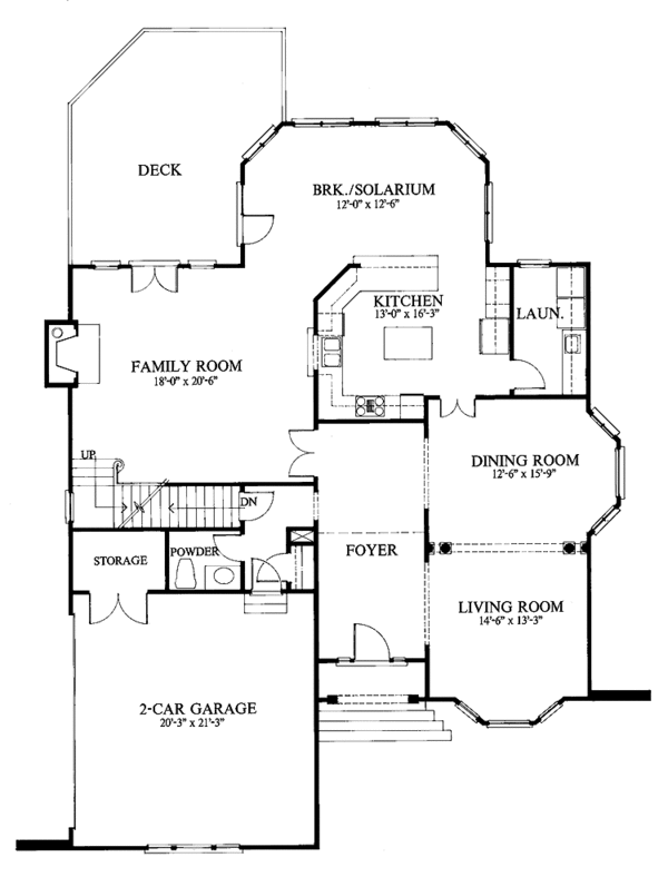 Dream House Plan - Country Floor Plan - Main Floor Plan #429-52