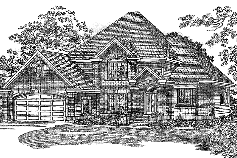 House Blueprint - Exterior - Front Elevation 3 for Traditional House Plan #47-910 - 4 bed, 2.5 bath