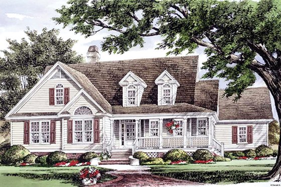 Exterior - Front Elevation 3 for Country House Plan #929-976 - 3 bed, 2.5 bath