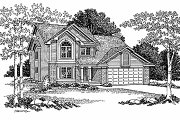 Traditional Style House Plan - 3 Beds 2.5 Baths 1924 Sq/Ft Plan #70-242 