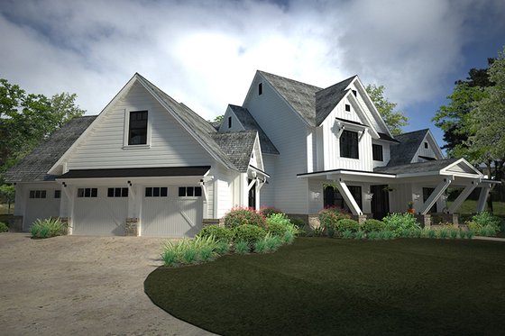 Exterior - Other Elevation 2 for Country House Plan #120-250 - 4 bed, 4.5 bath