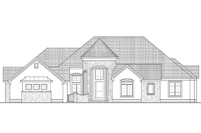 Home Plan - Exterior - Front Elevation 3 for Tudor House Plan #328-355 - 3 bed, 3 bath