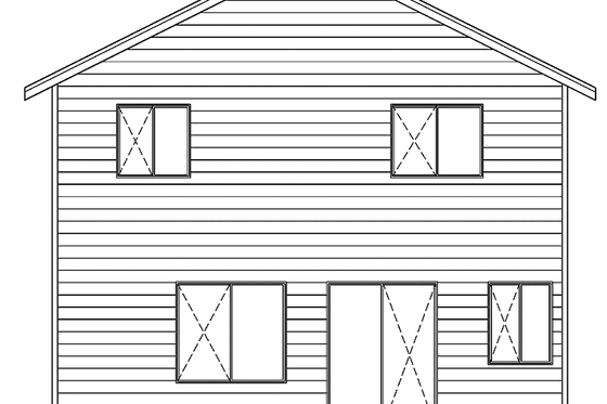 Exterior - Rear Elevation for Craftsman House Plan #951-21 - 3 bed, 2.5 bath
