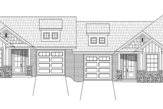 Exterior - Front Elevation 3 for Craftsman House Plan #932-27 - 4 bed, 4 bath