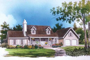 Country Exterior - Front Elevation Plan #929-81