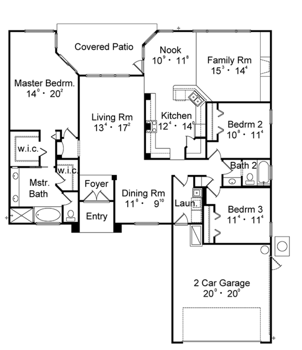 Dream House Plan - Mediterranean Floor Plan - Main Floor Plan #417-831
