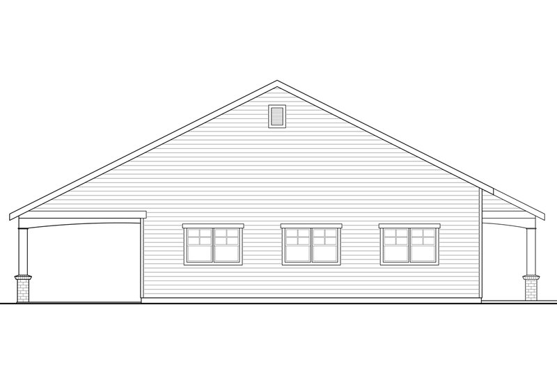House Plan Design - Exterior - Other Elevation for Craftsman House Plan #124-1072, 1 bath