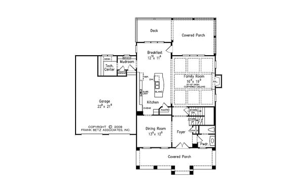 Floor Plan - Main Floor for Traditional House Plan #927-940 - 4 bed, 3.5 bath