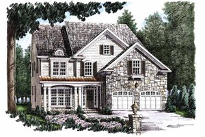Country Exterior - Front Elevation Plan #927-647