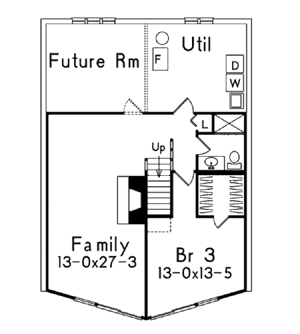 Cottage Floor Plan - Lower Floor Plan #57-492