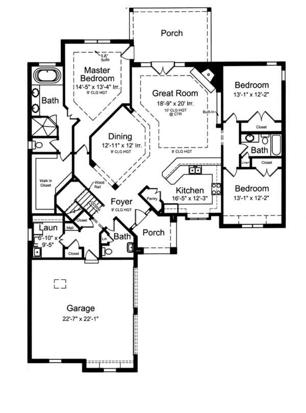 House Plan Design - European Floor Plan - Main Floor Plan #46-833