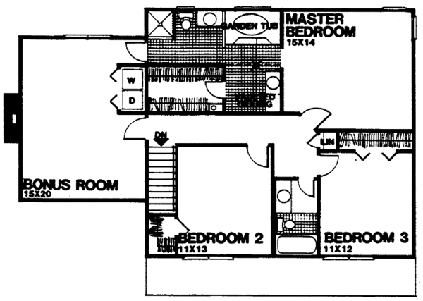 Dream House Plan - Country Floor Plan - Upper Floor Plan #30-280