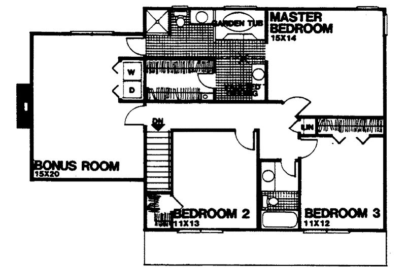 Dream House Plan - Floor Plan - Upper Floor for Country House Plan #30-280 - 3 bed, 2.5 bath
