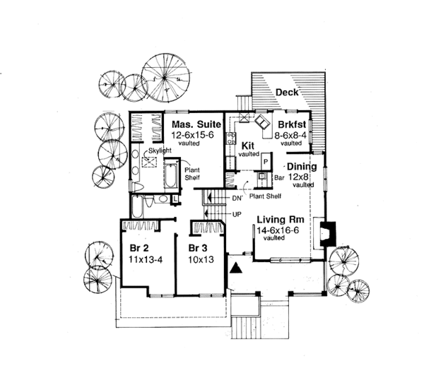 House Design - Country Floor Plan - Main Floor Plan #320-1099