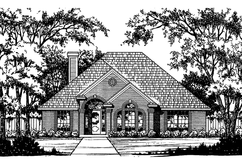 Home Plan - Exterior - Front Elevation 3 for Traditional House Plan #40-486 - 3 bed, 2 bath
