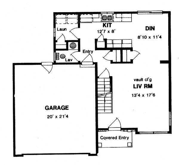 Home Plan - Bungalow Floor Plan - Main Floor Plan #316-200