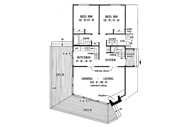 Architectural House Design - Floor Plan - Main Floor House Plan #314-237 - 3 bed, 2 bath
