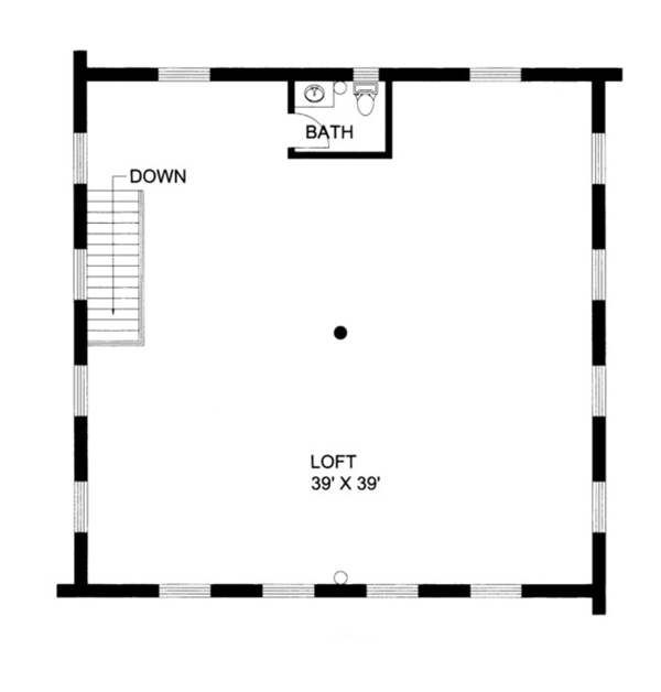Home Plan - Log Floor Plan - Upper Floor Plan #117-827
