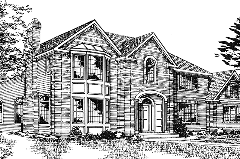 House Blueprint - Traditional Exterior - Front Elevation Plan #314-252