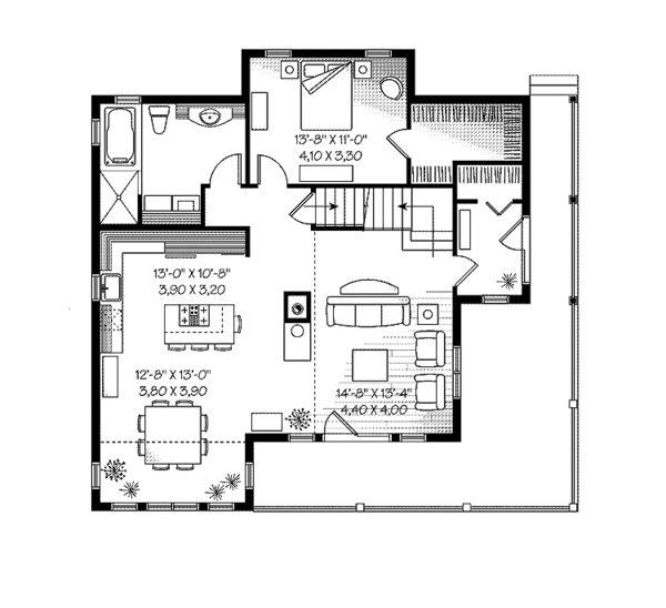 House Design - European Floor Plan - Main Floor Plan #23-2421