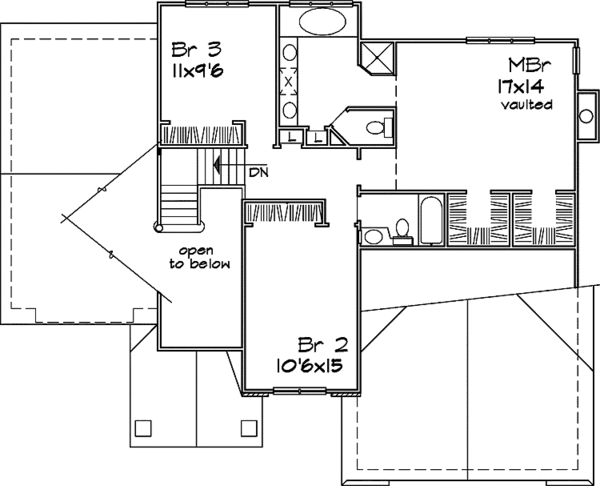 Home Plan - Traditional Floor Plan - Upper Floor Plan #320-527