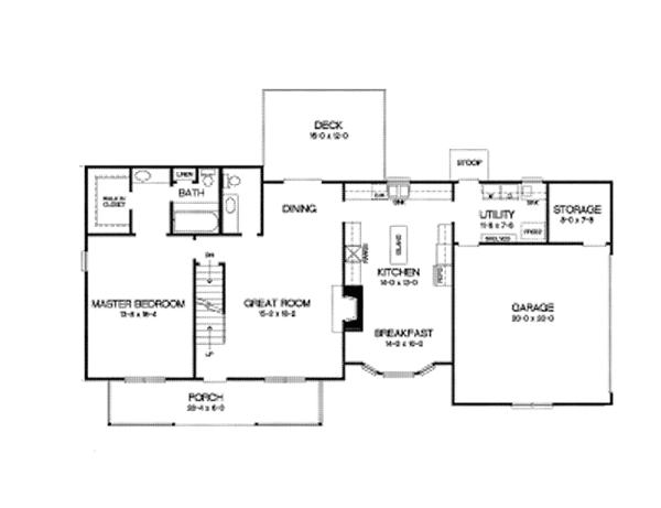 House Blueprint - Country Floor Plan - Main Floor Plan #10-267