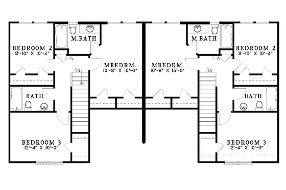 Floor Plan - Upper Floor for Country House Plan #17-2756 - 6 bed, 4 bath