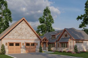 House Blueprint - Ranch Exterior - Front Elevation Plan #923-444