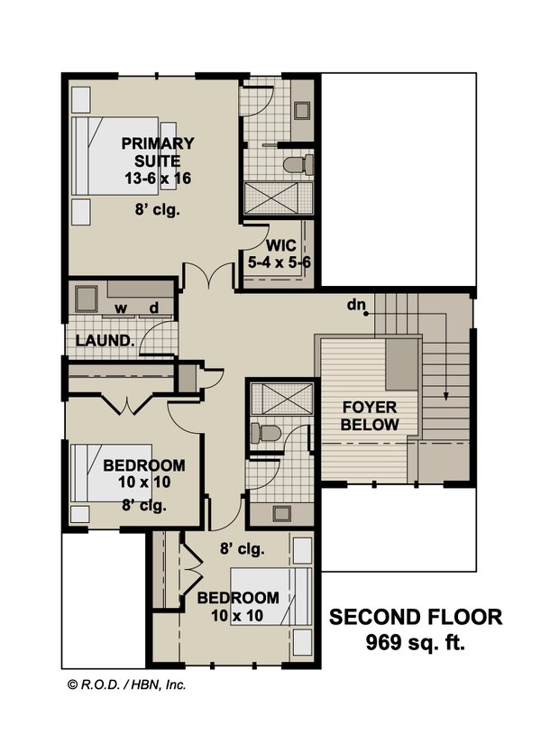House Blueprint - Bungalow Floor Plan - Upper Floor Plan #51-1510