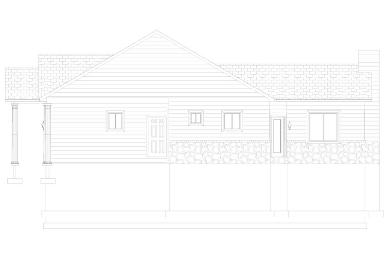 Architectural House Design - Exterior - Other Elevation for Ranch House Plan #1060-369 - 3 bed, 2 bath