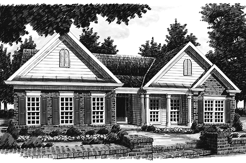 Home Plan - Exterior - Front Elevation 3 for Country House Plan #927-145 - 3 bed, 2 bath