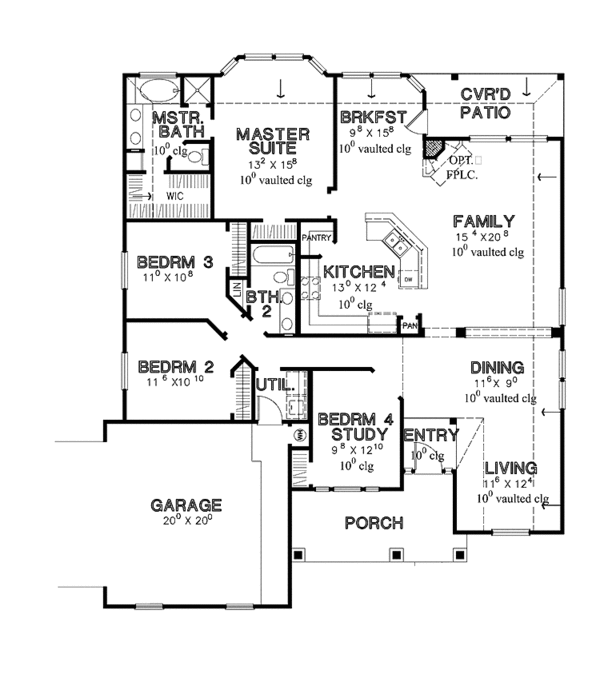 Dream House Plan - Country Floor Plan - Main Floor Plan #472-382