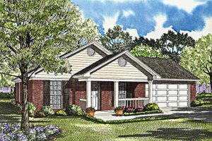 Ranch Exterior - Front Elevation Plan #17-3019