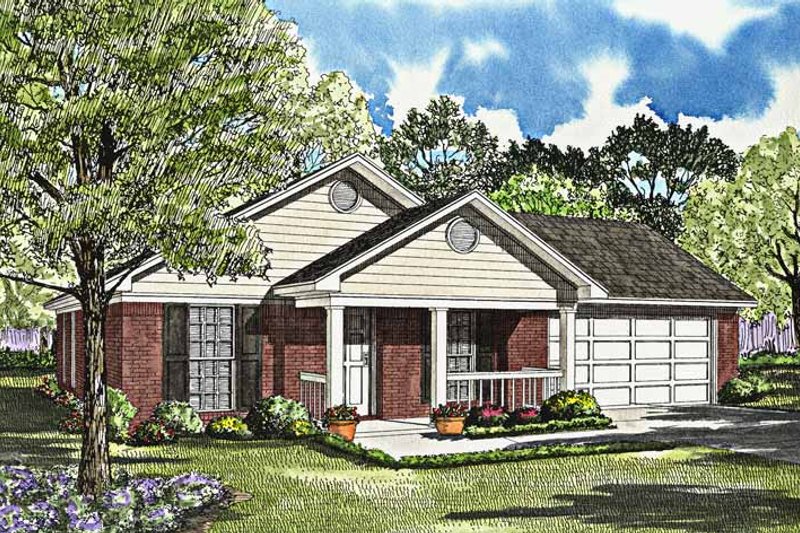 House Blueprint - Ranch Exterior - Front Elevation Plan #17-3019