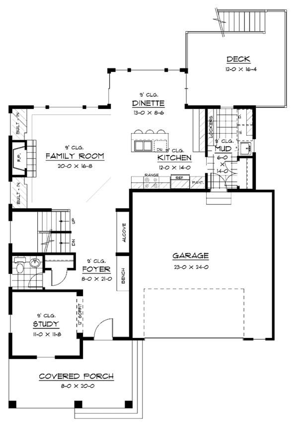 Architectural House Design - European Floor Plan - Main Floor Plan #51-622