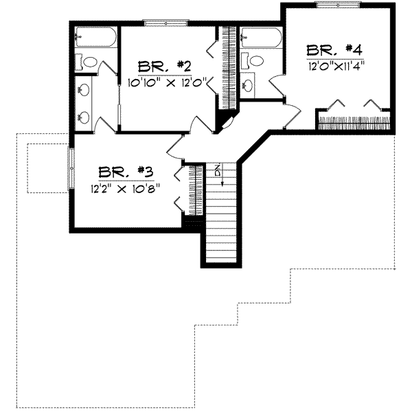 House Plan Design - Mediterranean Floor Plan - Upper Floor Plan #70-642