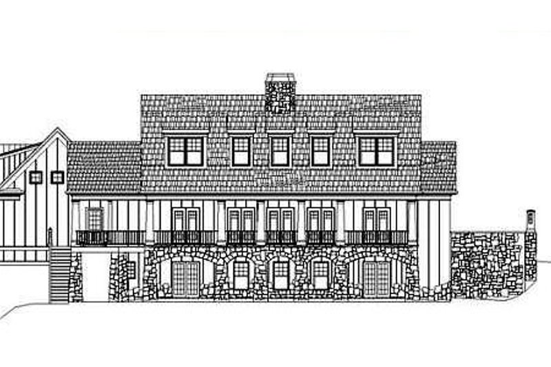 Dream House Plan - Exterior - Rear Elevation for European House Plan #119-336 - 4 bed, 4.5 bath