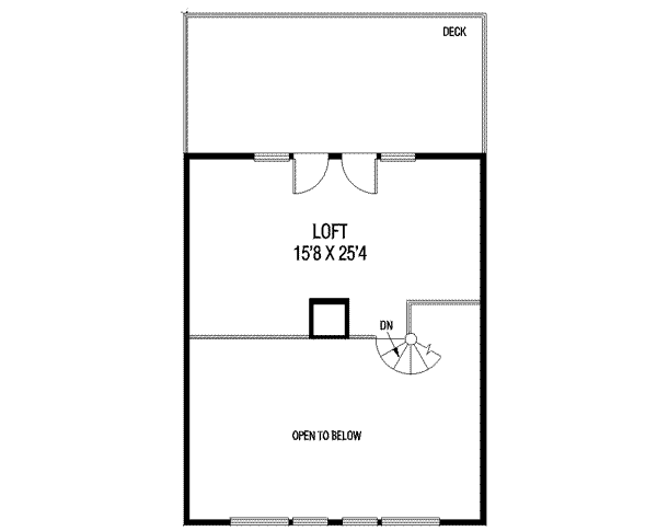 Modern Floor Plan - Upper Floor Plan #60-108