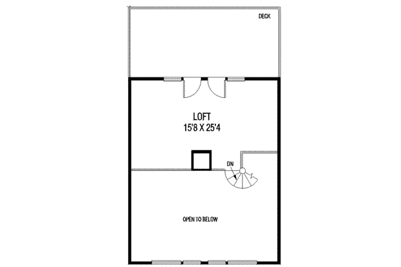 Home Plan - Floor Plan - Upper Floor for Modern House Plan #60-108 - 3 bed, 2 bath