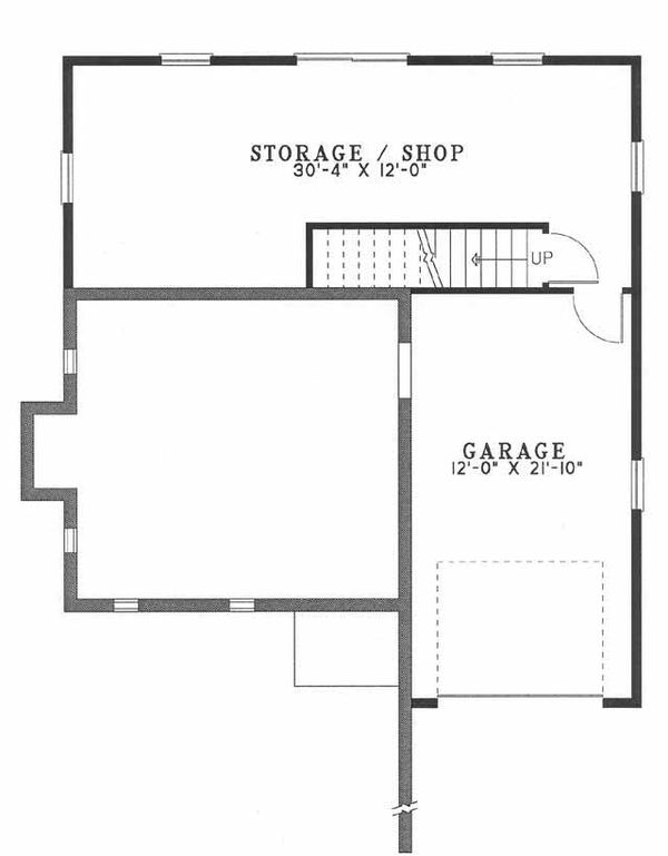 Traditional Floor Plan - Lower Floor Plan #17-2033