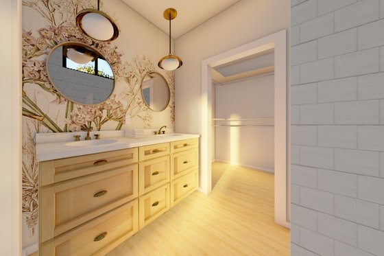 Interior - Master Bathroom 1 for Farmhouse House Plan #126-258 - 2 bed, 2 bath