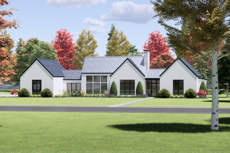 House Design - Exterior - Front Elevation 6 for Modern House Plan #1096-72 - 3 bed, 2 bath