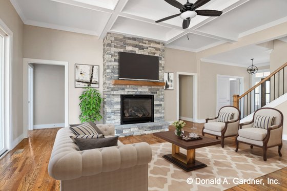 Interior - Family Room 1 for Cottage House Plan #929-1108 - 4 bed, 3 bath