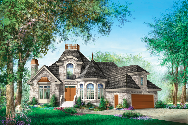 Architectural House Design - European Exterior - Front Elevation Plan #25-4695