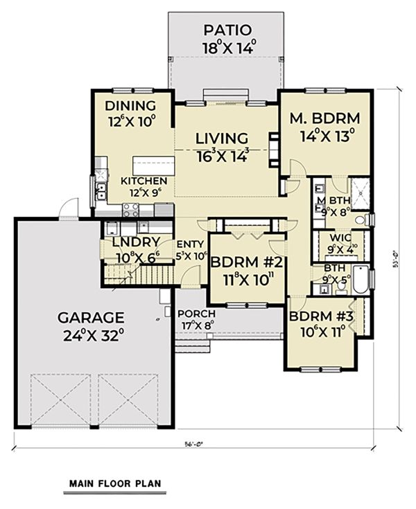 House Plan Design - Craftsman Floor Plan - Main Floor Plan #1070-46